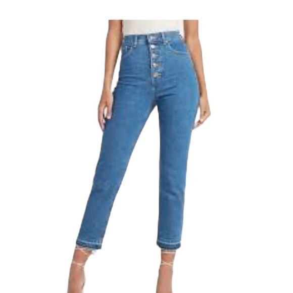 Express Denim - Express Mom Wedgie Jeans Super High Rise Button‎ Fly Medium Wash Size 4